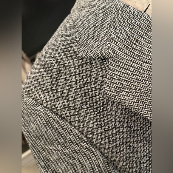 Vintage S&K Famous Brands 100% Silk Men’s Blazer Black White 44 Suit Jacket - Picture 2 of 8